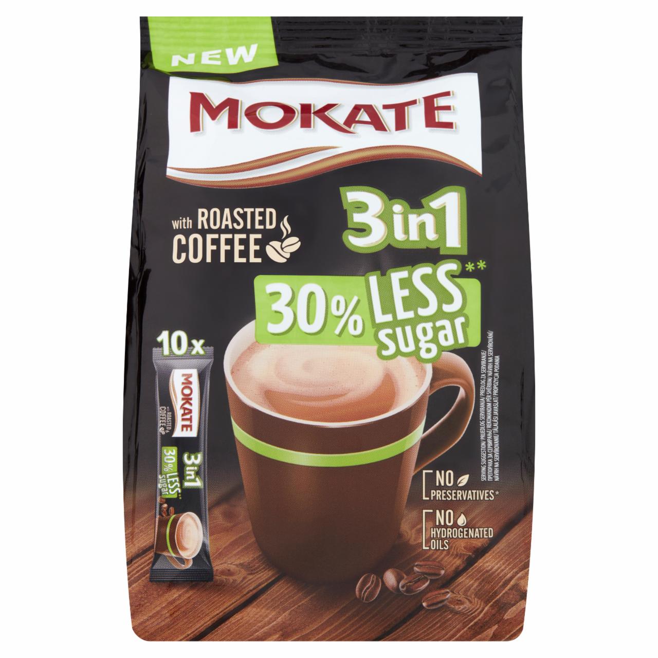 Photo - Mokate 3in1 Instant Coffee Drink Powder with Reduced Sugar Content 10 x 17 g (170 g)