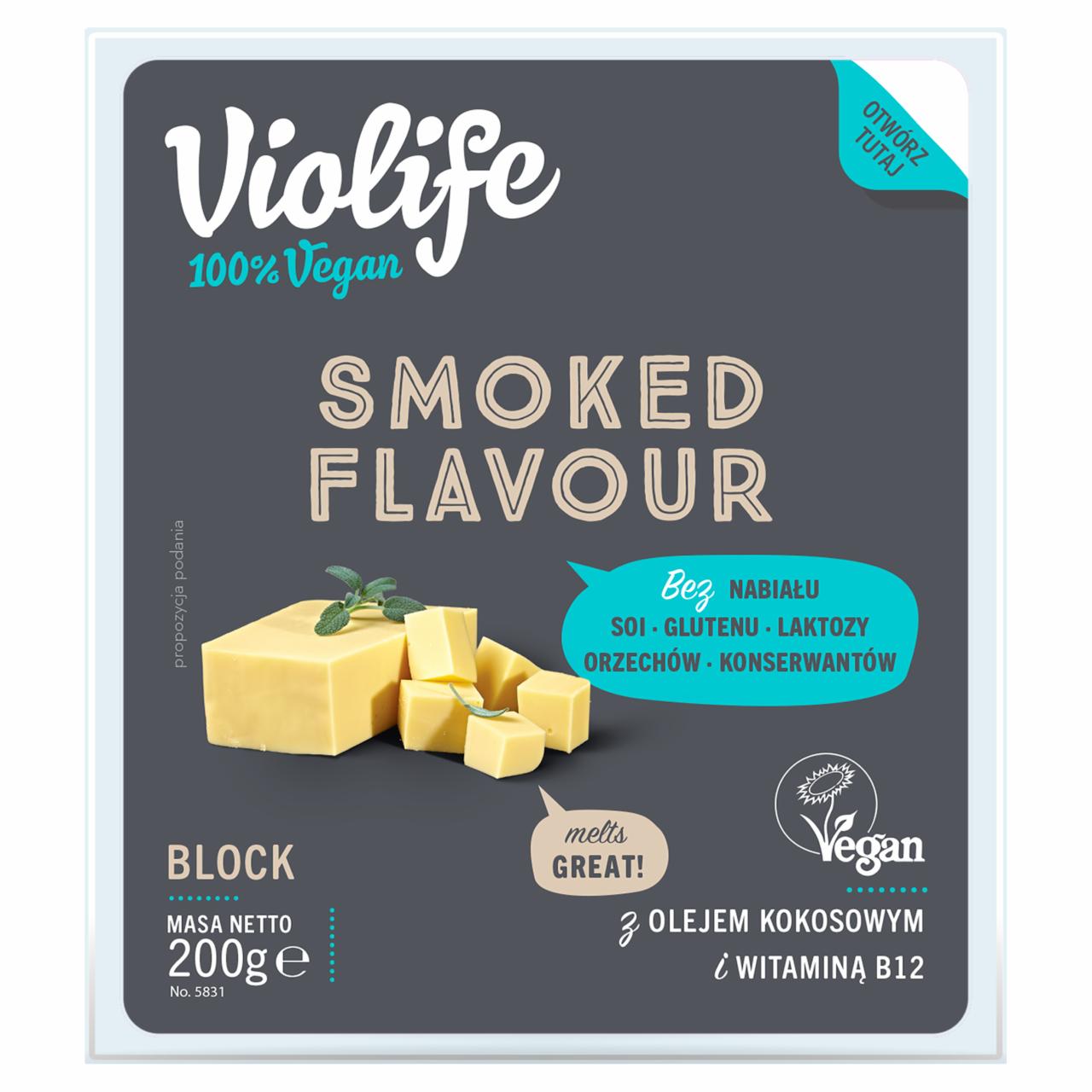Photo - Violife Smoked Flavour Block Product Based on Coconut Oil 200 g