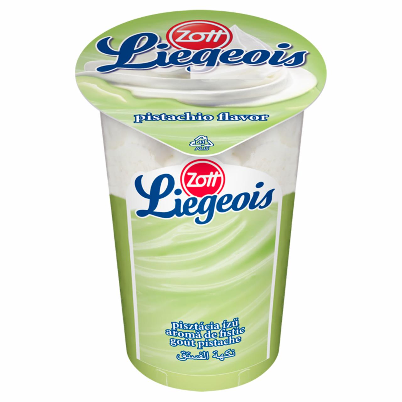 Photo - Zott Liegeois Pistachio Flavoured Pudding with Whipped Cream 175 g