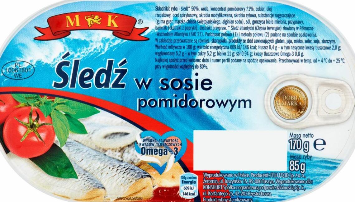Photo - MK Herring in Tomato Sauce 170 g