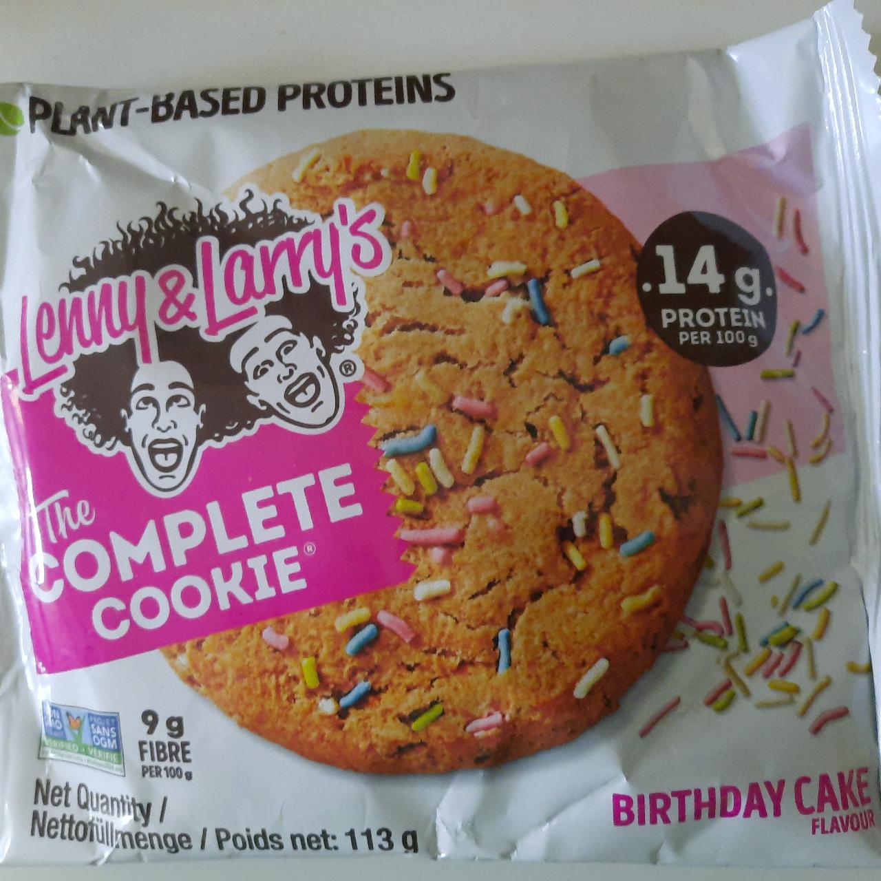 Photo - The complete cookie birthday cake 14g protein Lenny&Larry's
