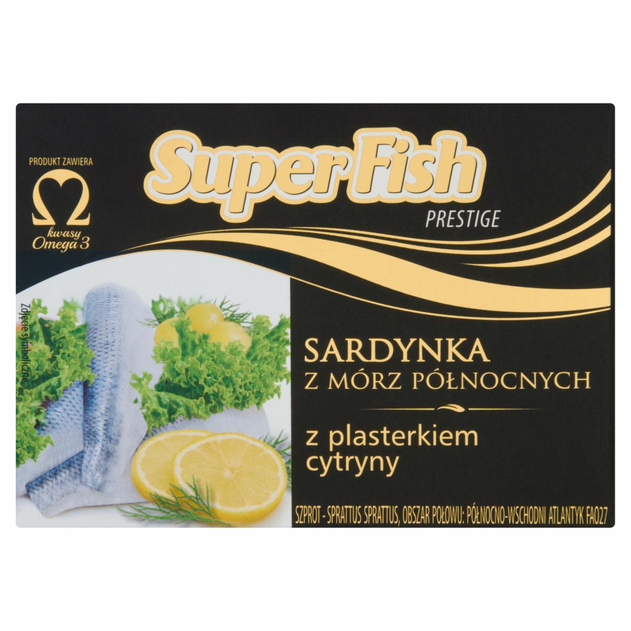 Photo - SuperFish Prestige Sardine from Northern Seas with Slice of Lemon 110 g