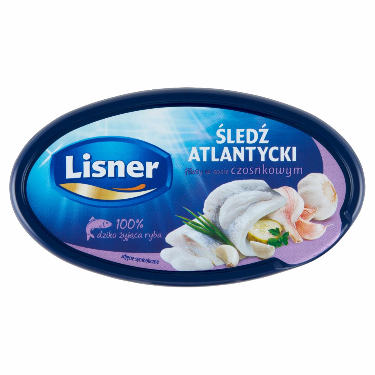 Photo - Lisner Atlantic Herring Fillets in Garlic Sauce 160 g