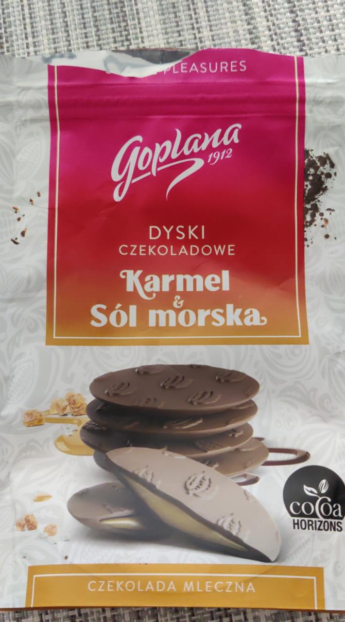 Photo - Goplana Caramel & Sea Salt Chocolate Disks 120 g