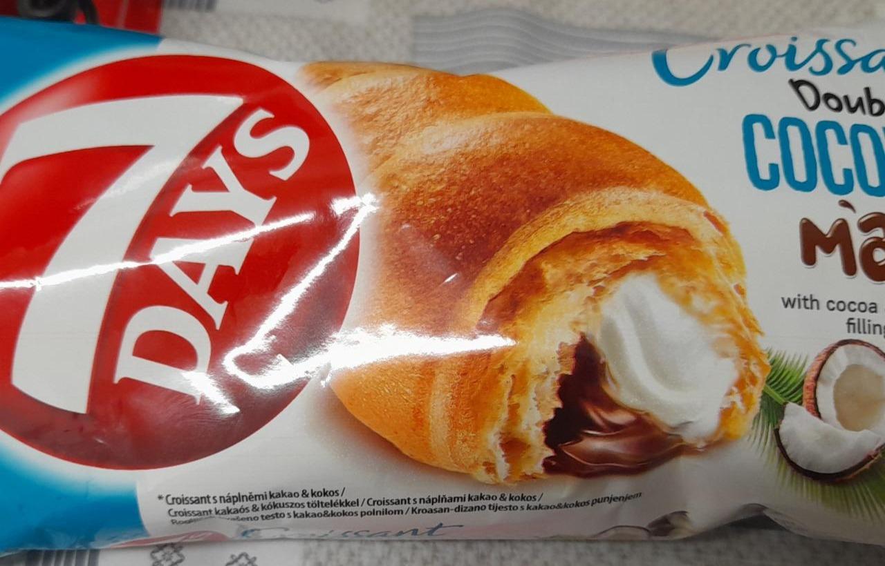Photo - 7DAYS Double Coconut Max Croissant with Cocoa & Coconut Fillings 80 g
