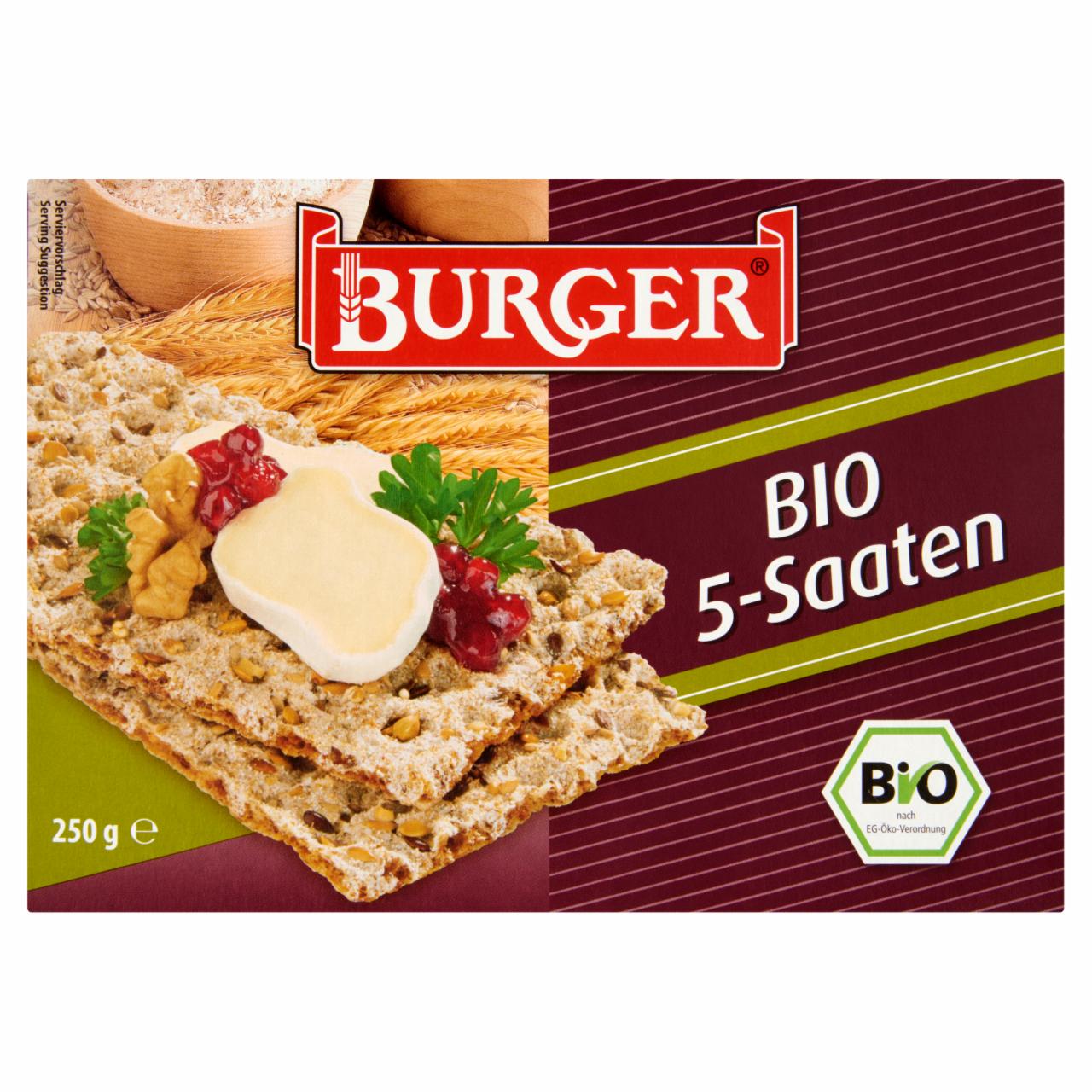 Photo - Burger Organic Wholemeal Crispbread with Seed Mixture 250 g