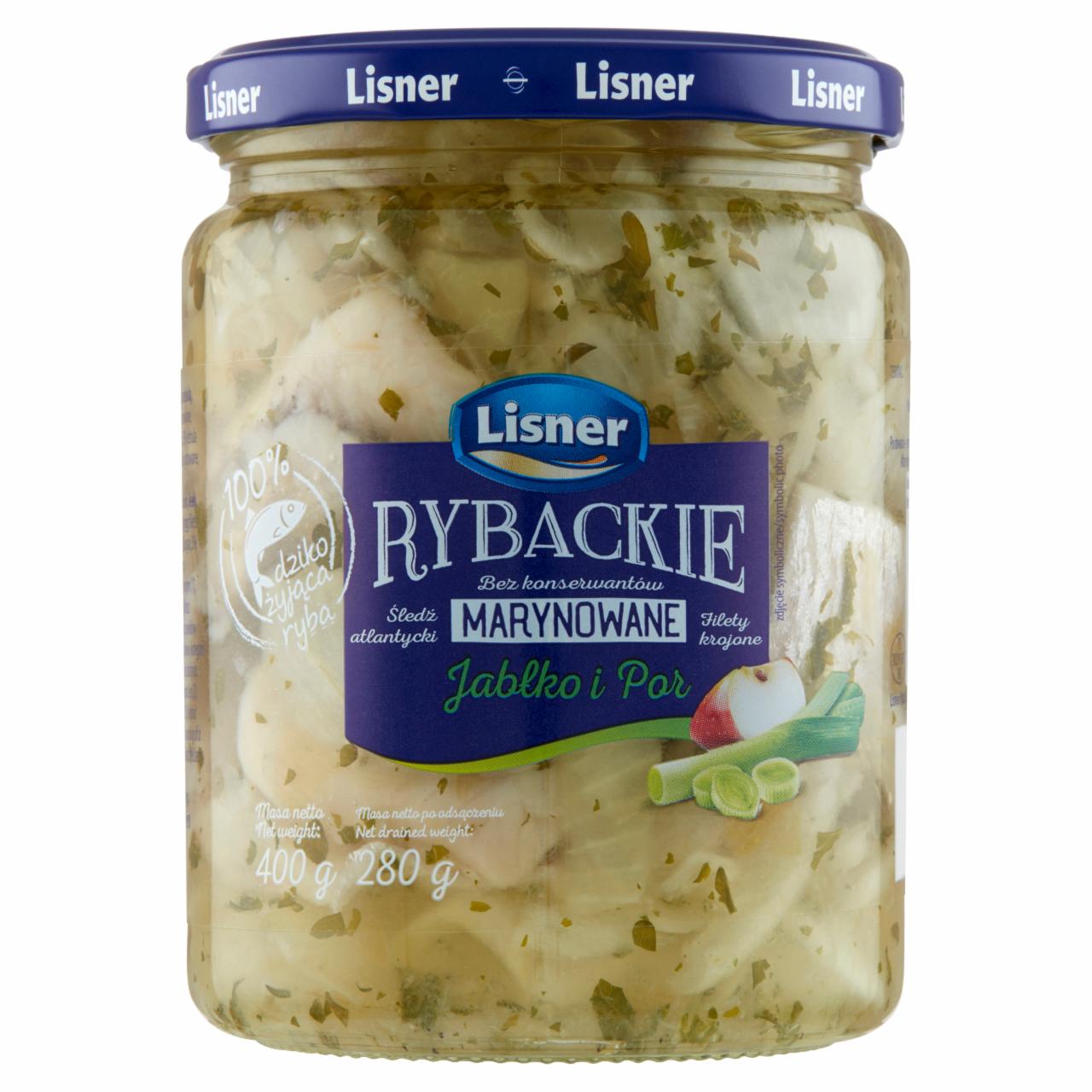 Photo - Lisner Rybackie Apple and Leek Marinated Atlantic Herring 400 g