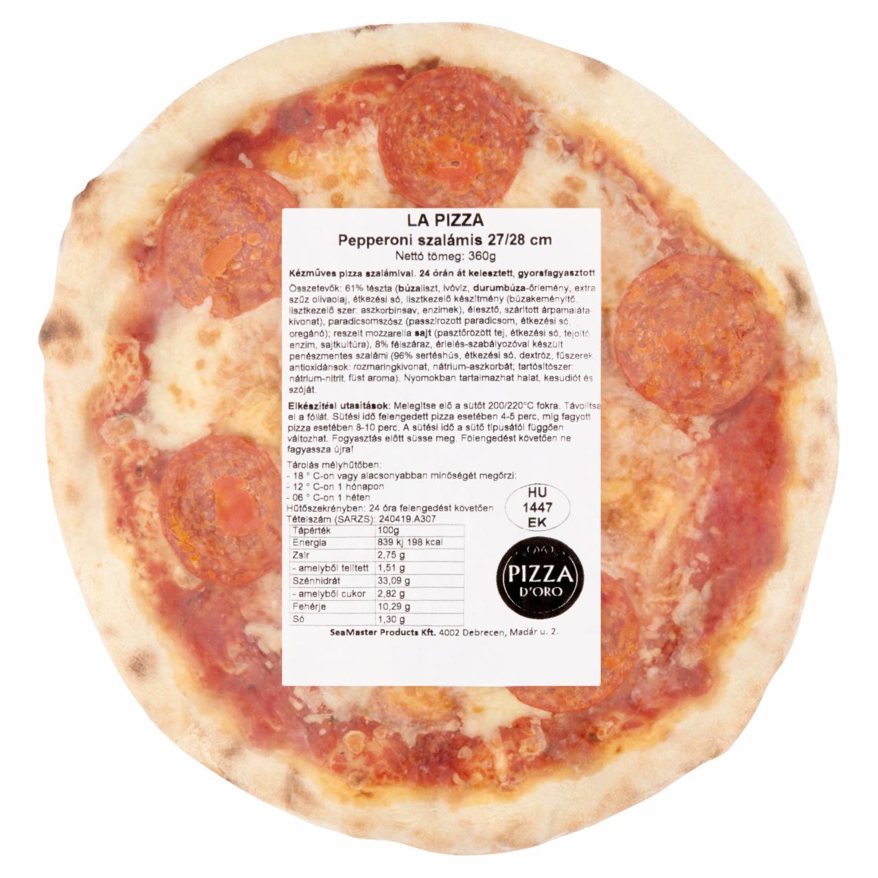 Photo - Pizza D'Oro Pepperoni Quick-Frozen Handmade Pizza with Salami 360 g