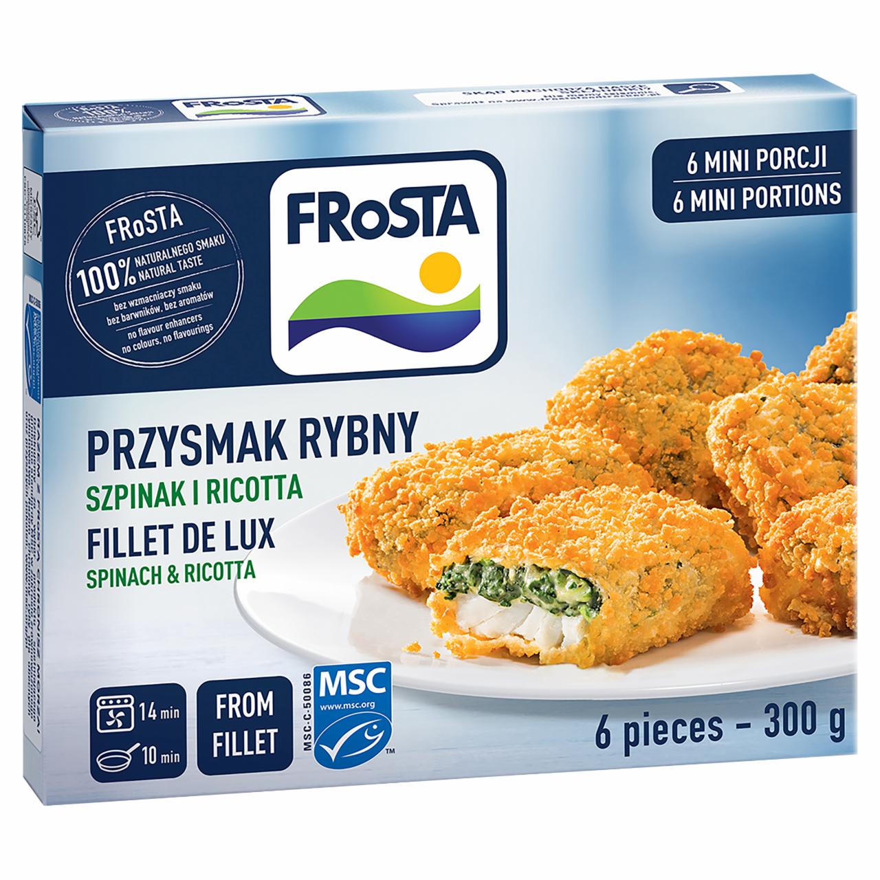 Photo - FRoSTA Quick-Frozen, Pre-Baked Mini Fish Fillet Portion with Spinach Sauce & Ricotta 6 pcs 300 g