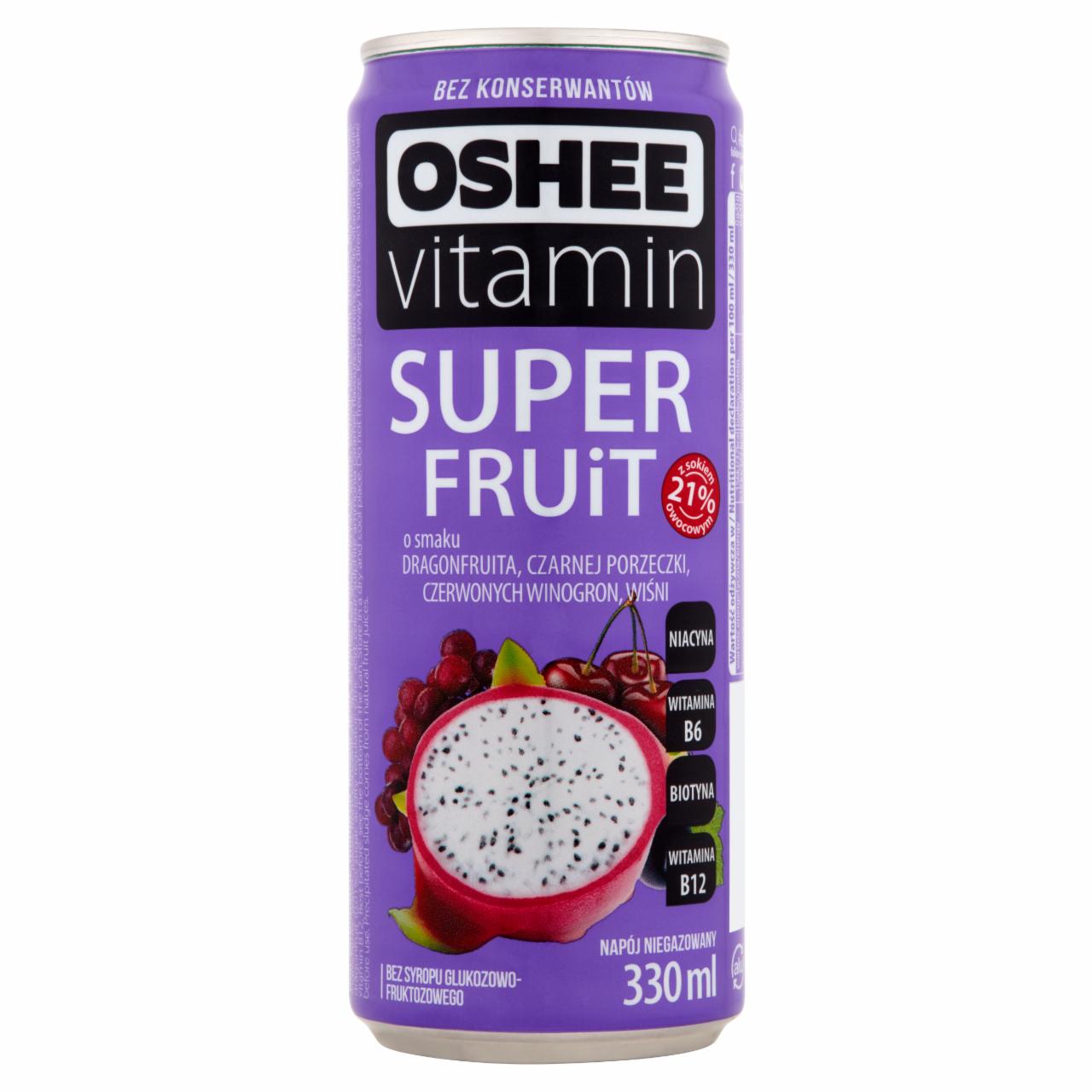 Photo - Oshee Vitamin Super Fruit Multifruit Flavour Enriched with Vitamins Non-Carbonated Drink 330 ml