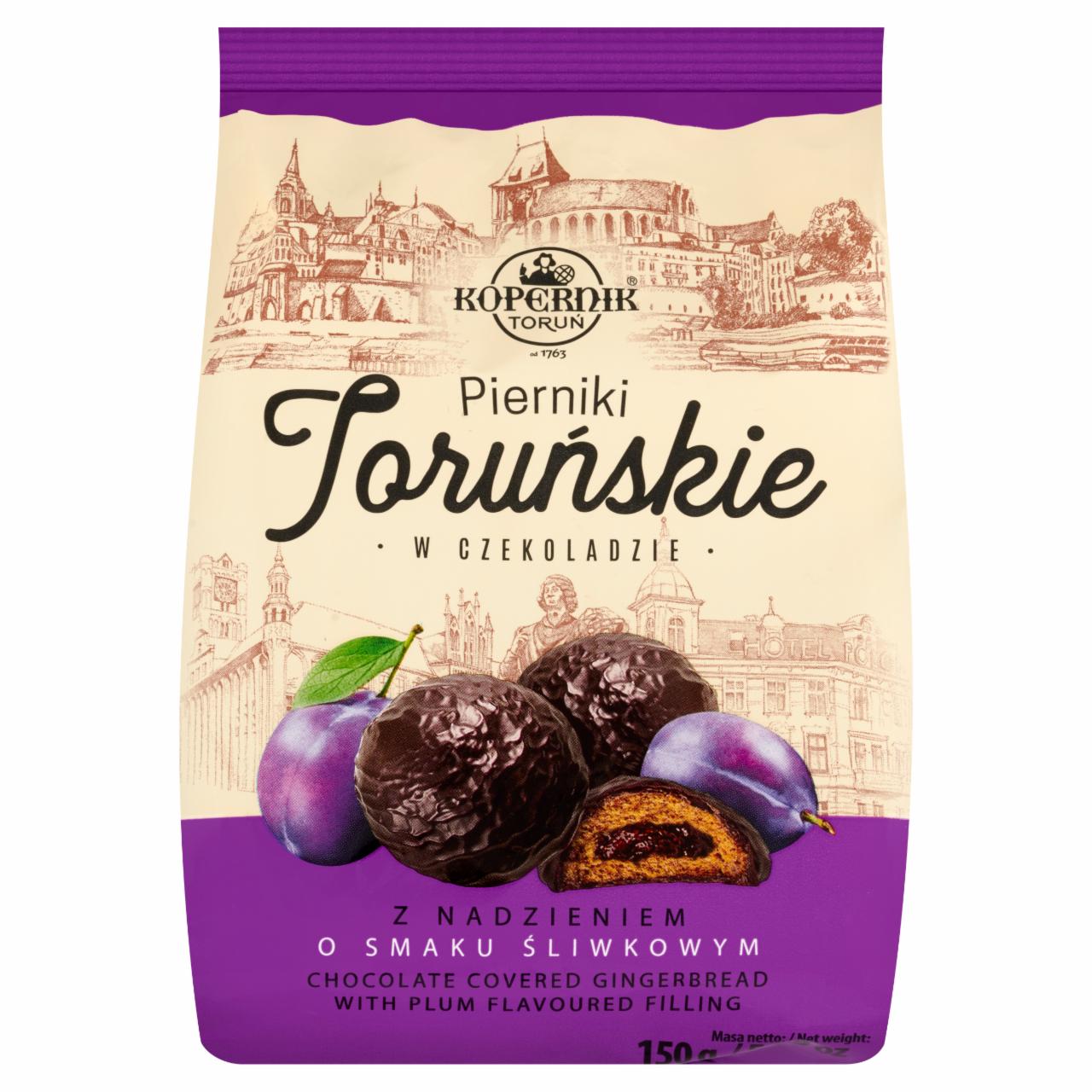 Photo - Kopernik Gingerbread Hearts in Chocolate with Plum Flavour Filling 150 g