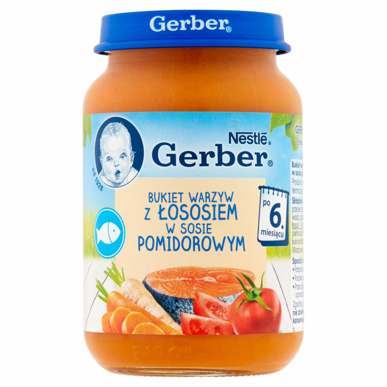 Photo - Gerber Vegetable Mix with Salmon in Tomato Sauce for Infants after 6. Months Onwards 190 g