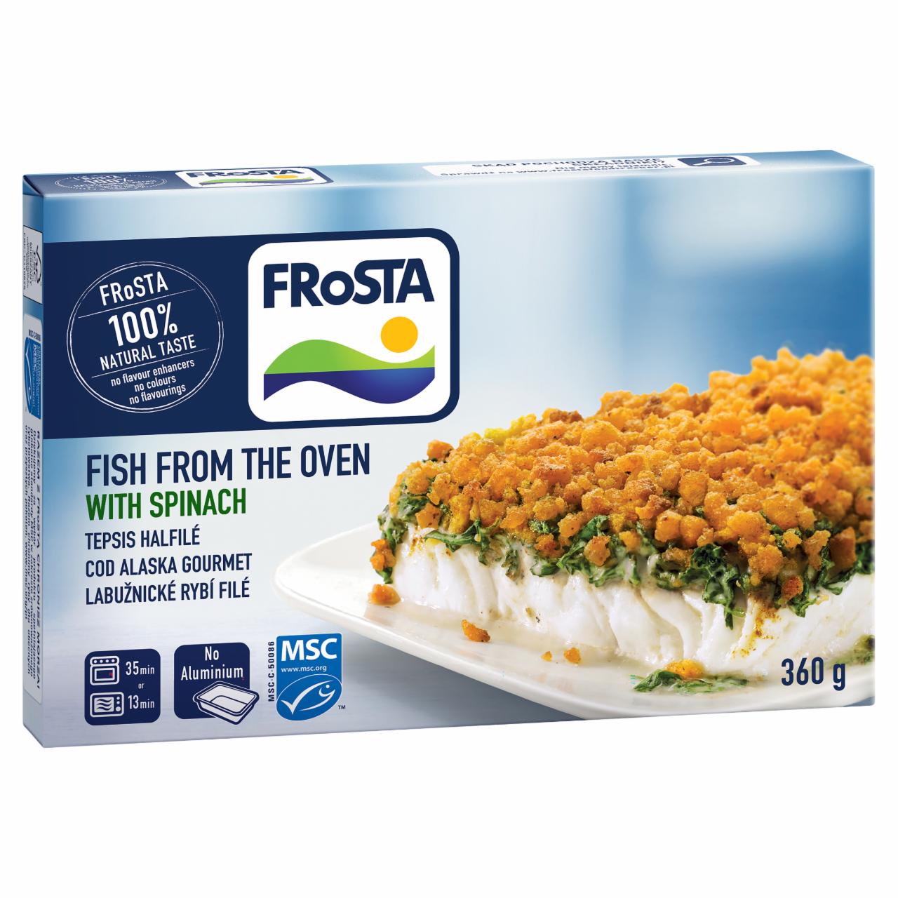 Photo - FRoSTA Quick-Frozen Fish From The Oven with Spinach 360 g
