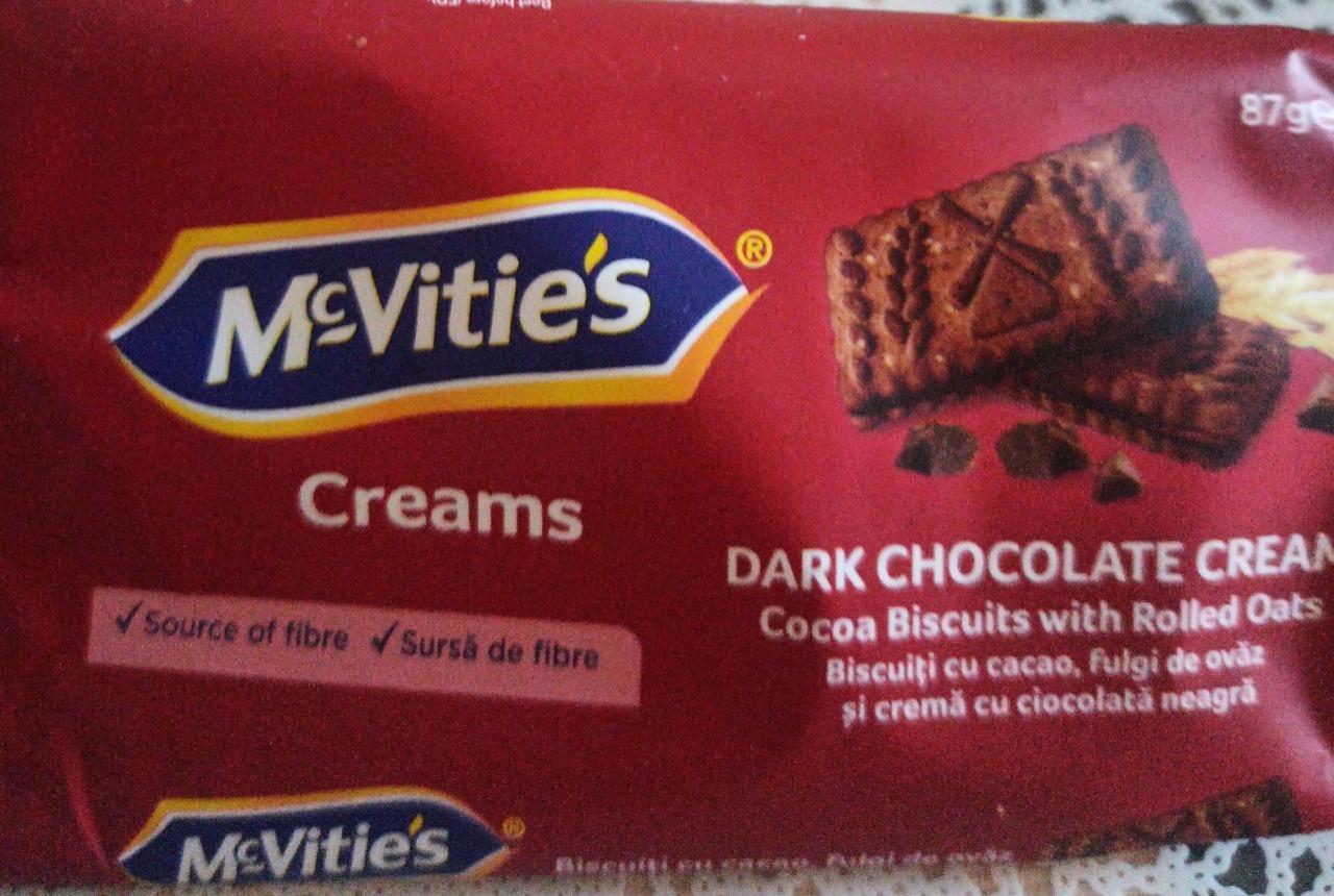 Photo - Dark chocolate cream cocoa biscuits with rolled oats McVities