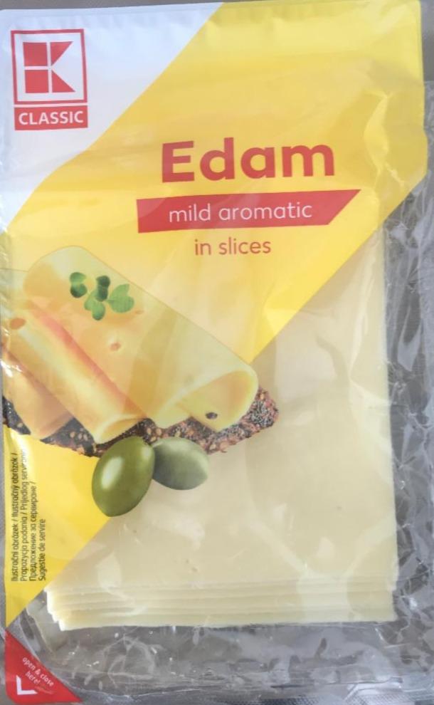 Photo - Edam 40% mild aromatic in slices K-Classic