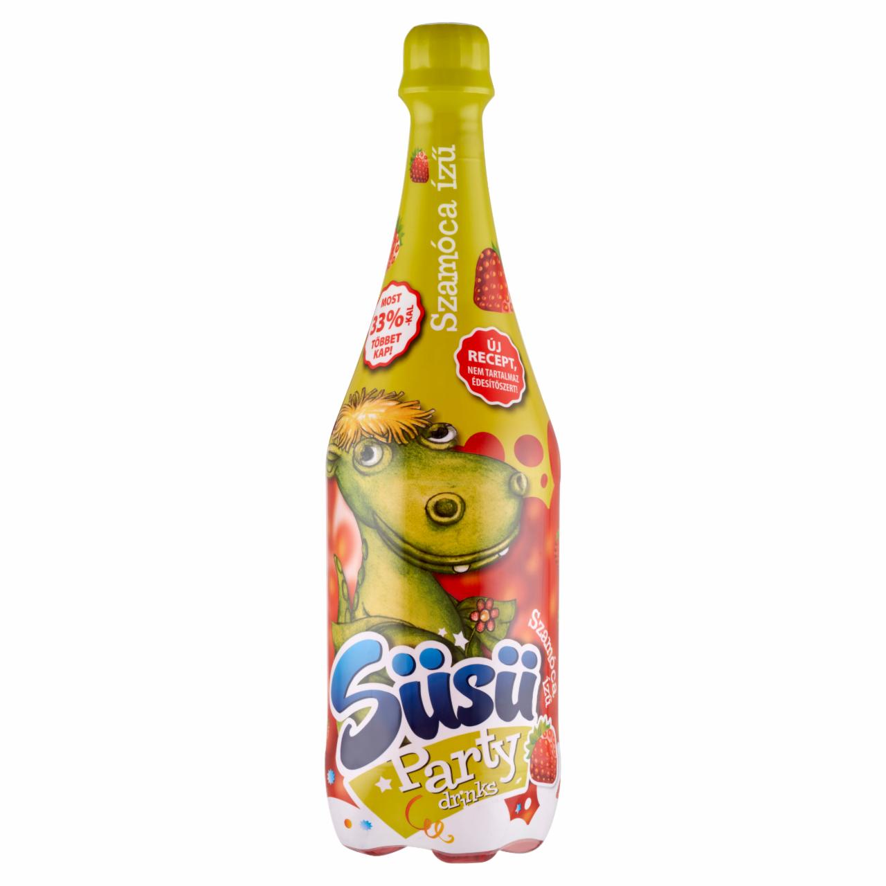 Photo - Süsü Party Drinks Strawberry Flavoured Carbonated Soft Drink 1000 ml