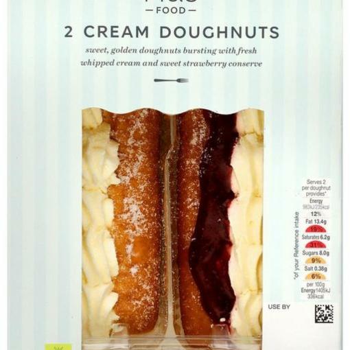 Photo - 2 Cream Doughnuts M&S Food