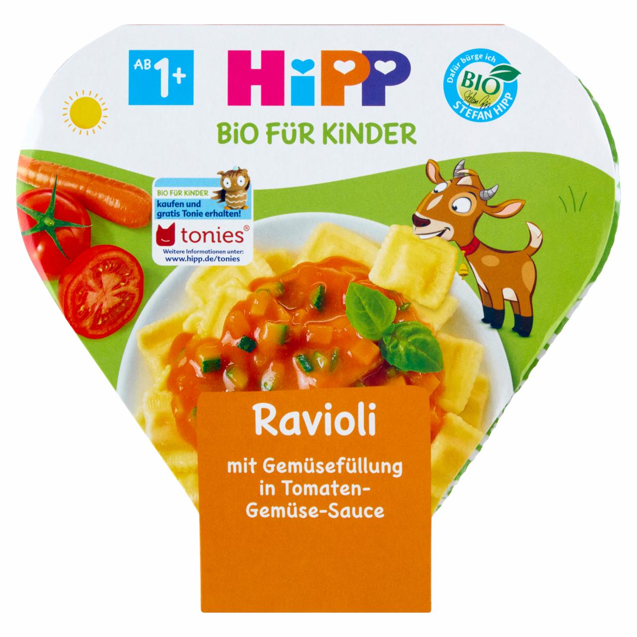 Photo - HiPP Organic Vegetable Filled Ravioli in Tomato-Vegetable Sauce Pasta Product for Kids 1 Year+ 250 g