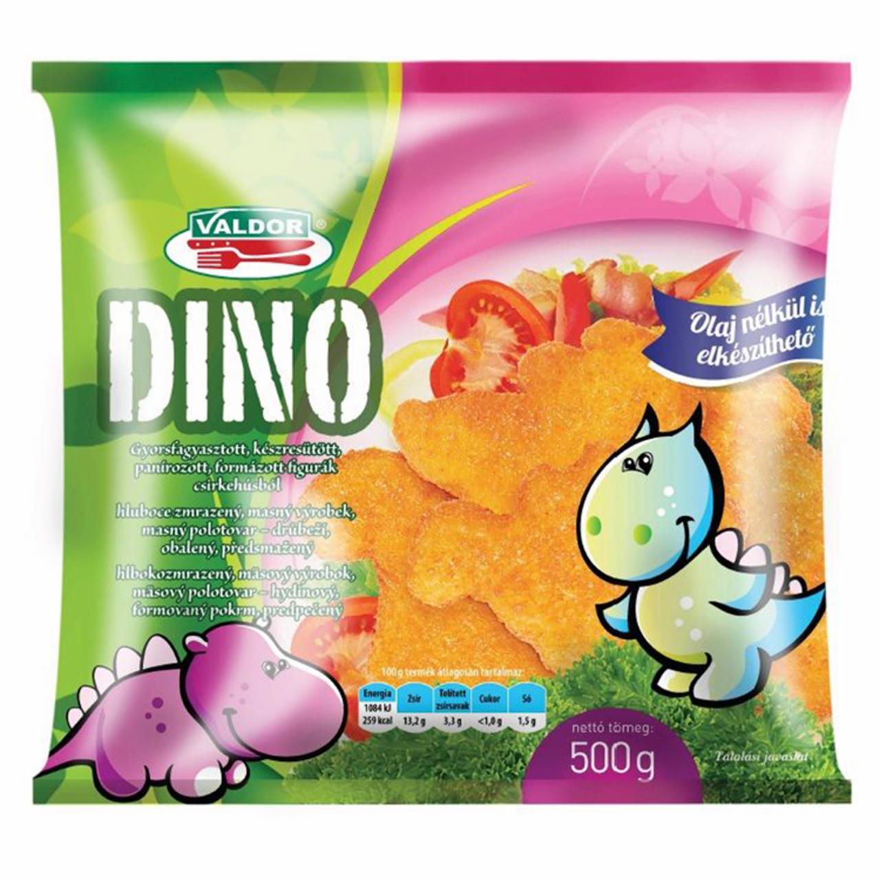 Photo - Valdor Dino Quick-Frozen, Ready-Fried, Breaded, Shaped Chicken Figures 500 g