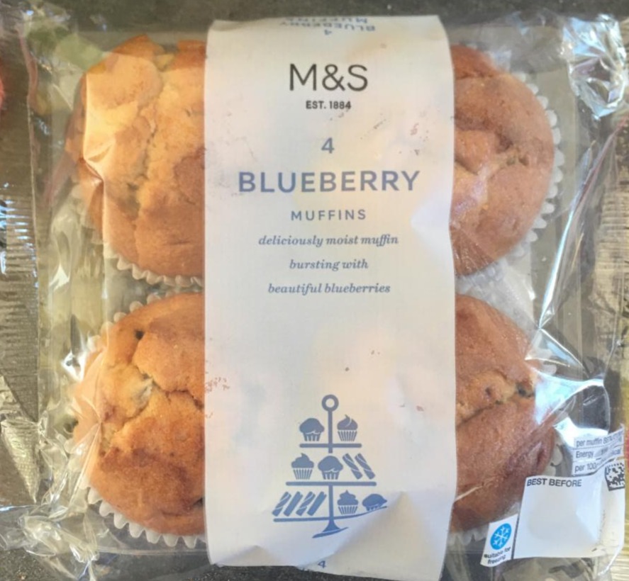 Photo - 4 Blueberry muffins M&S