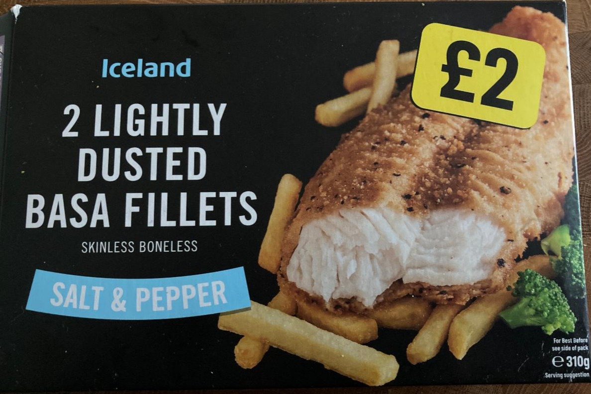 Photo - 2 Lightly Dusted Basa Fillets Salt & Pepper Iceland