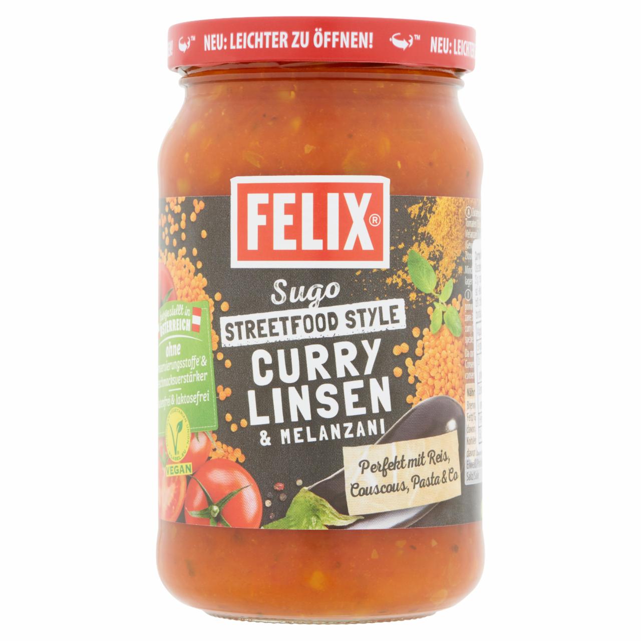 Photo - Felix Sugo Streetfood Style Curry Lens Pasta Sauce with Eggplant 360 g