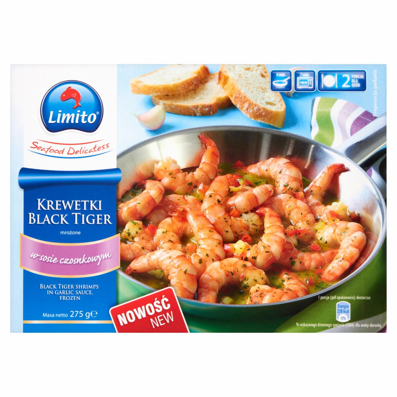 Photo - Limito Black Tiger Shrimps in Garlic Sauce Frozen 275 g