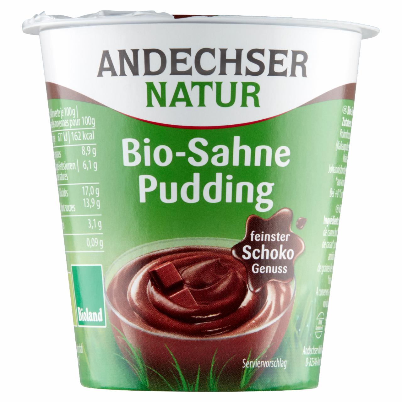 Photo - Chocolate Bio Pudding 150 g