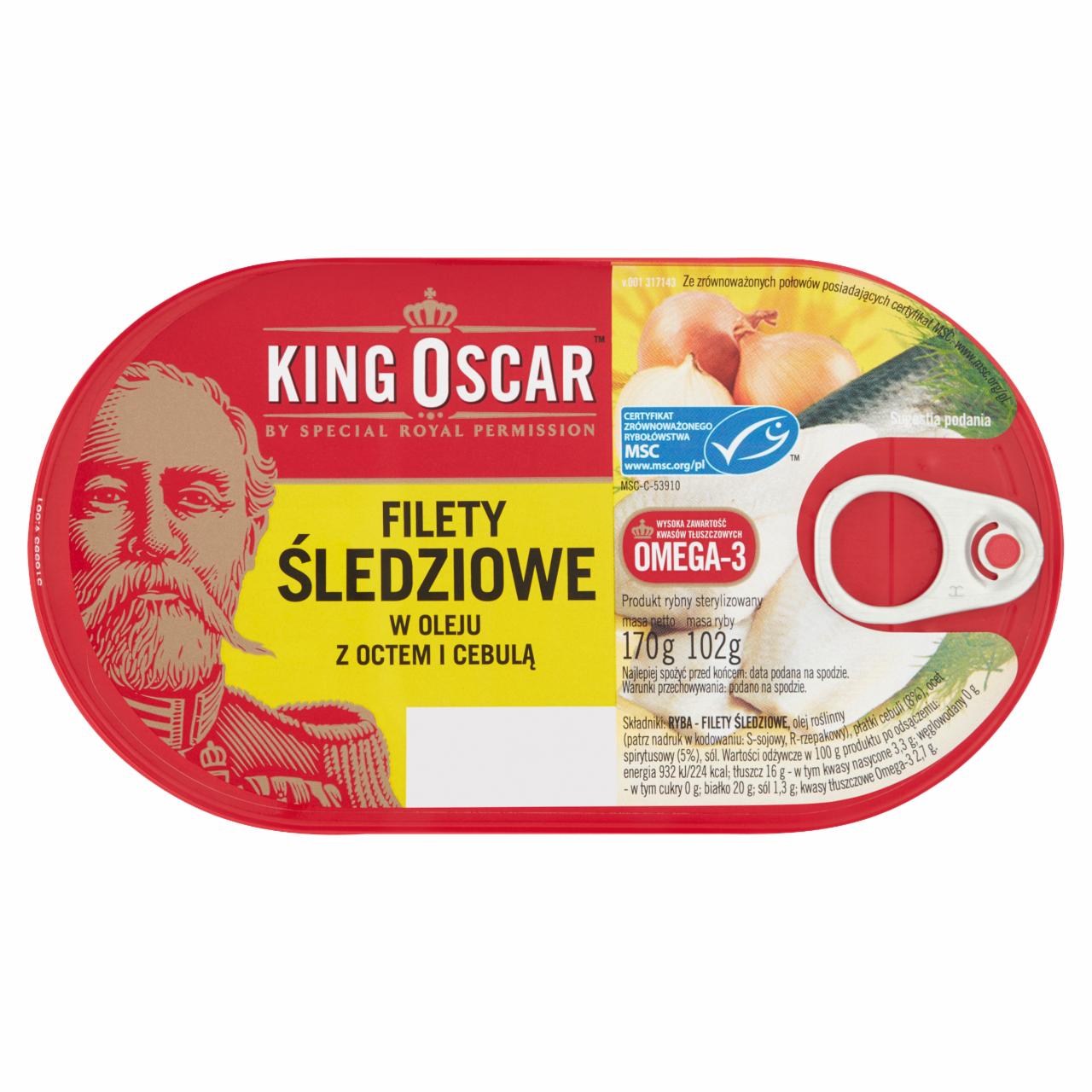 Photo - King Oscar Herring Fillets in Oil with Vinegar and Onion 170 g