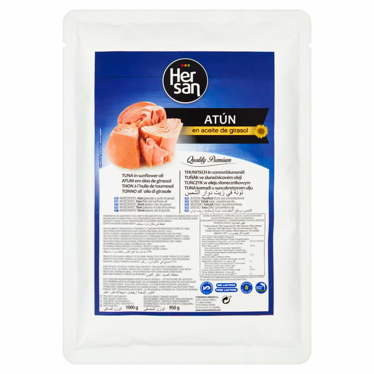 Photo - Vacuum Tuna in Sunflower Oil 1000 g