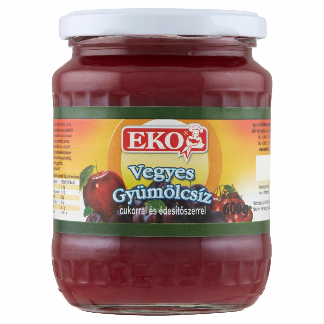 Photo - Eko Mixed Fruit Jam with Sugar and Sweetener 600 g