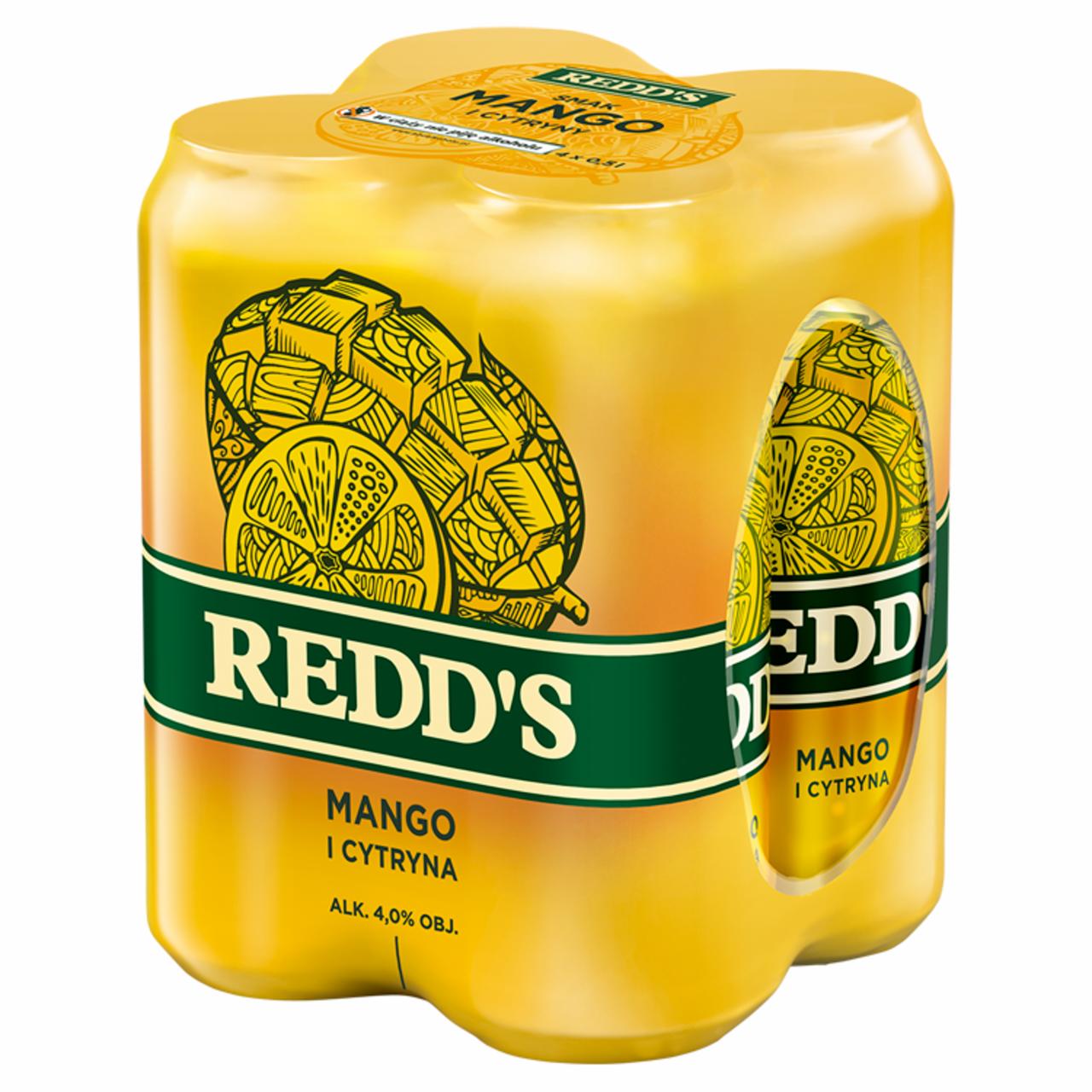 Photo - Redd's Mango and Lemon Flavoured Beer 4 x 0.5 L