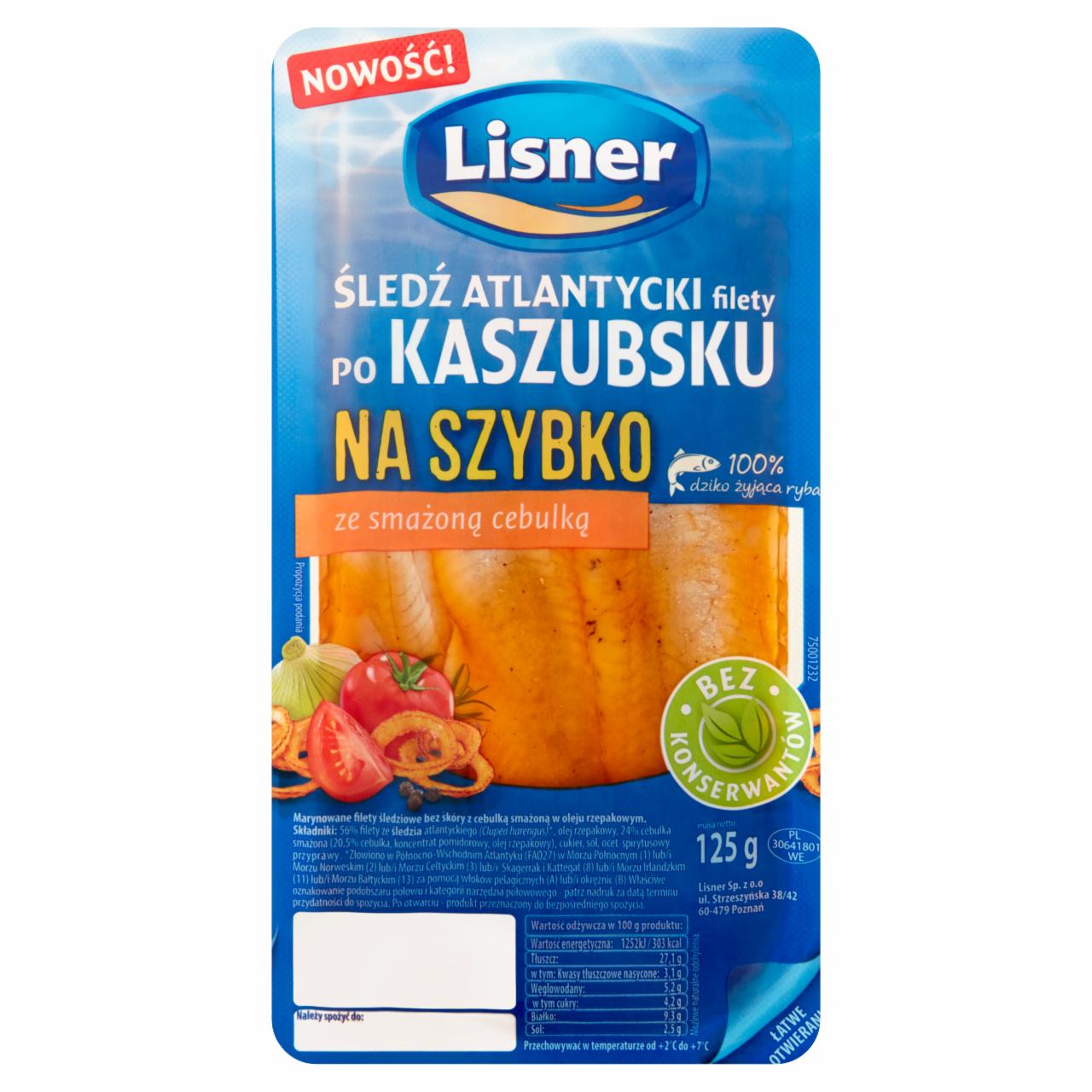 Photo - Lisner Atlantic Herring Kashubian Style Fillets with Fried Onions 125 g