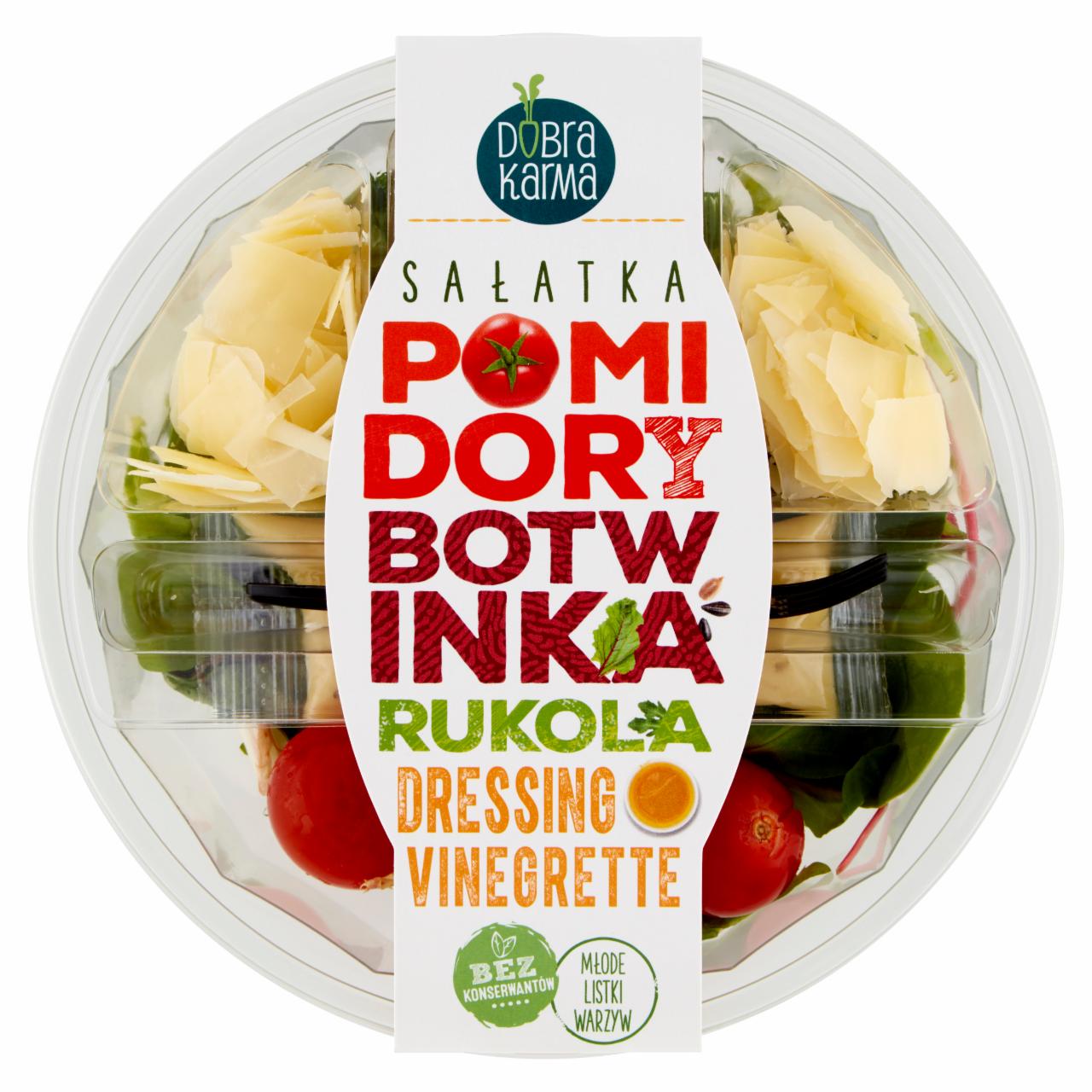 Photo - Dobra Karma Tomatoes Beetroot Arugula Vinaigrette Dressing Salad 155 g