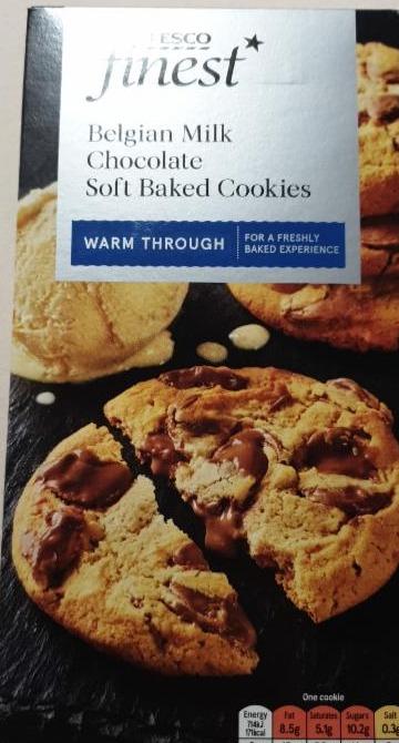 Photo - Belgian Milk Chocolate Soft Baked Cookies Tesco finest