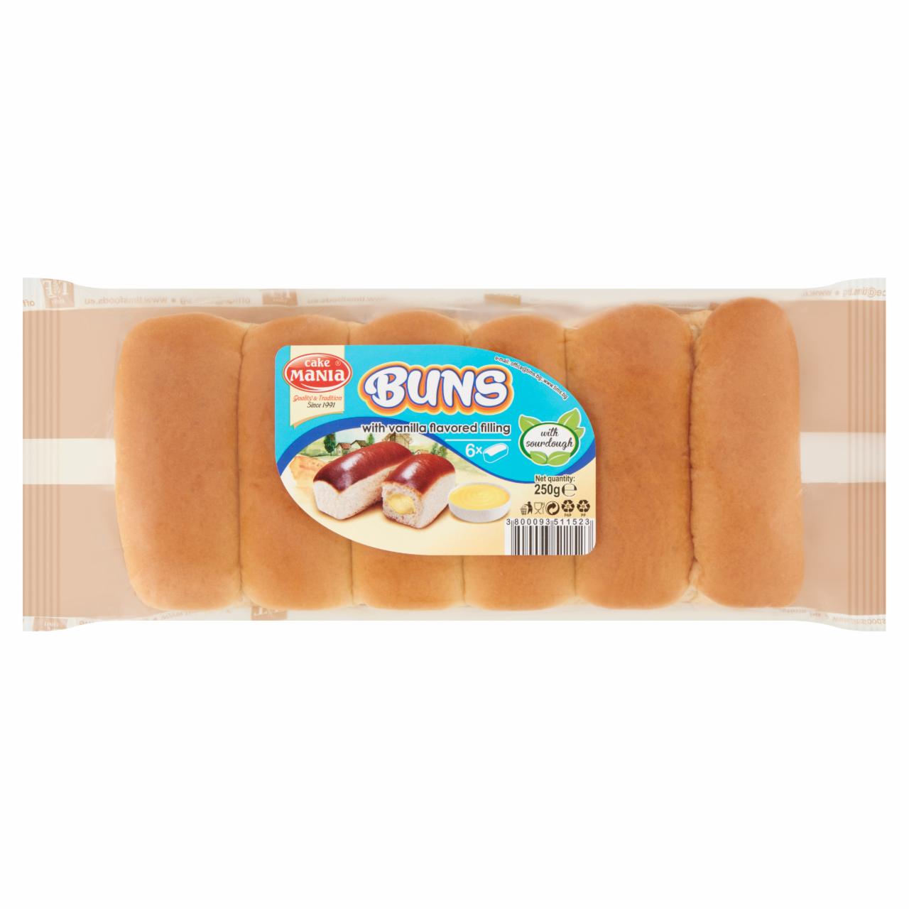 Photo - Cake Mania Buns with Vanilla Flavoured Filling 6 pcs 250 g