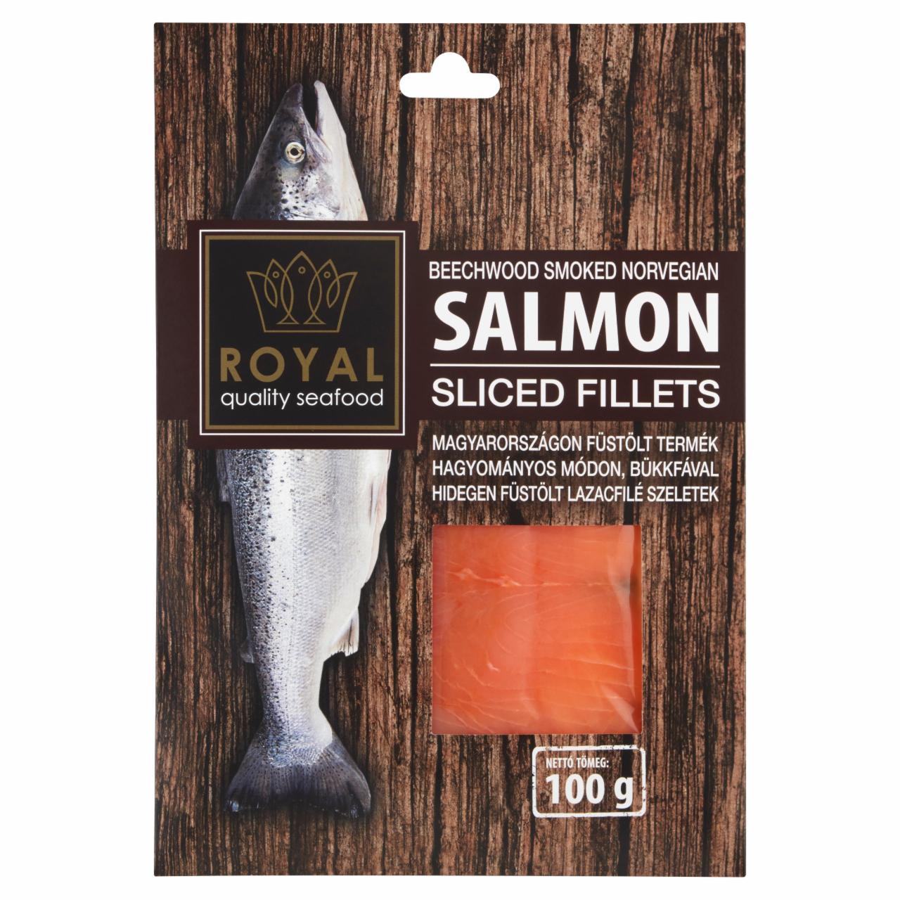Photo - Royal Beechwood Smoked Norvegian Salmon Sliced Fillets 100 g