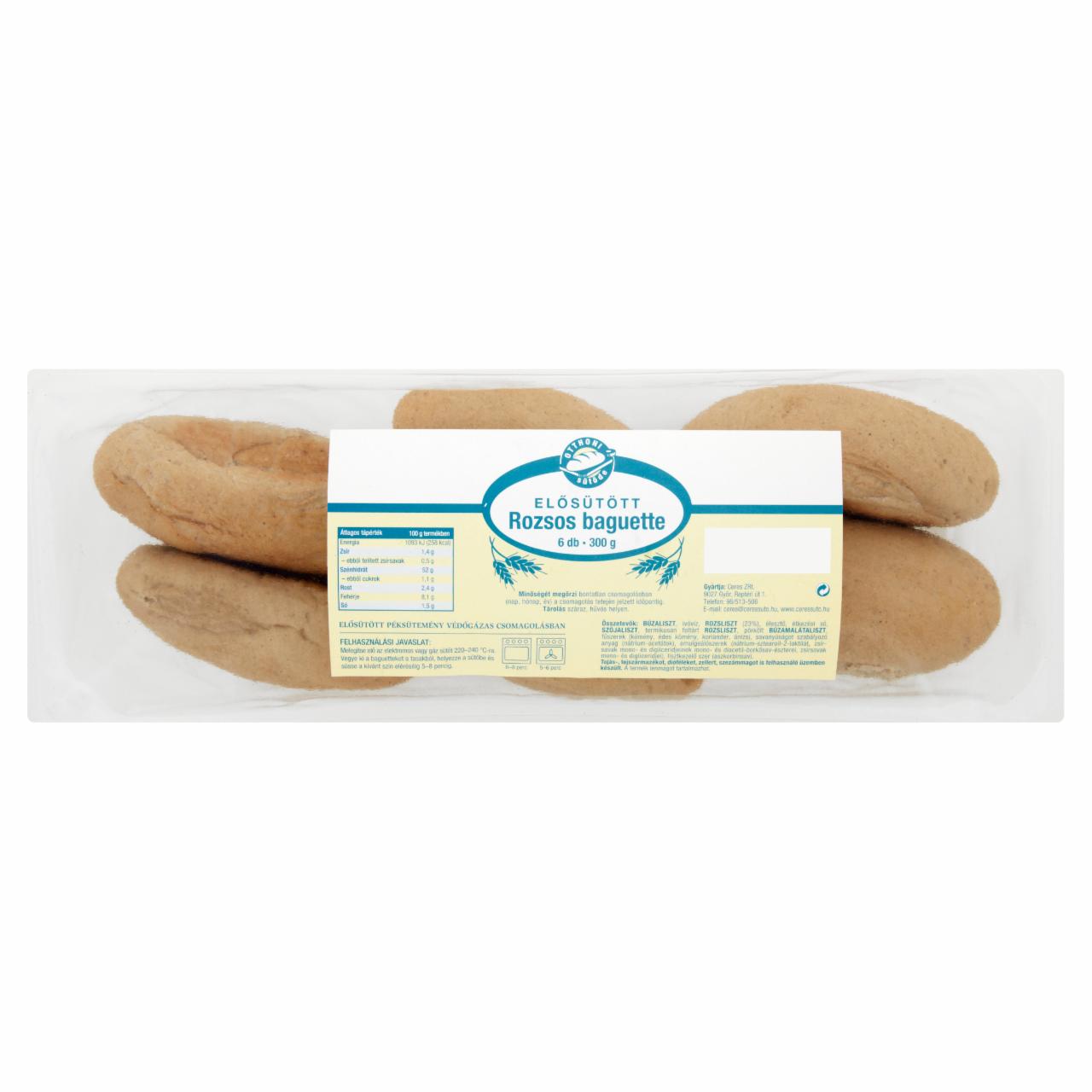 Photo - Otthoni Sütöde Pre-Baked Rye Baguette 6 pcs 300 g