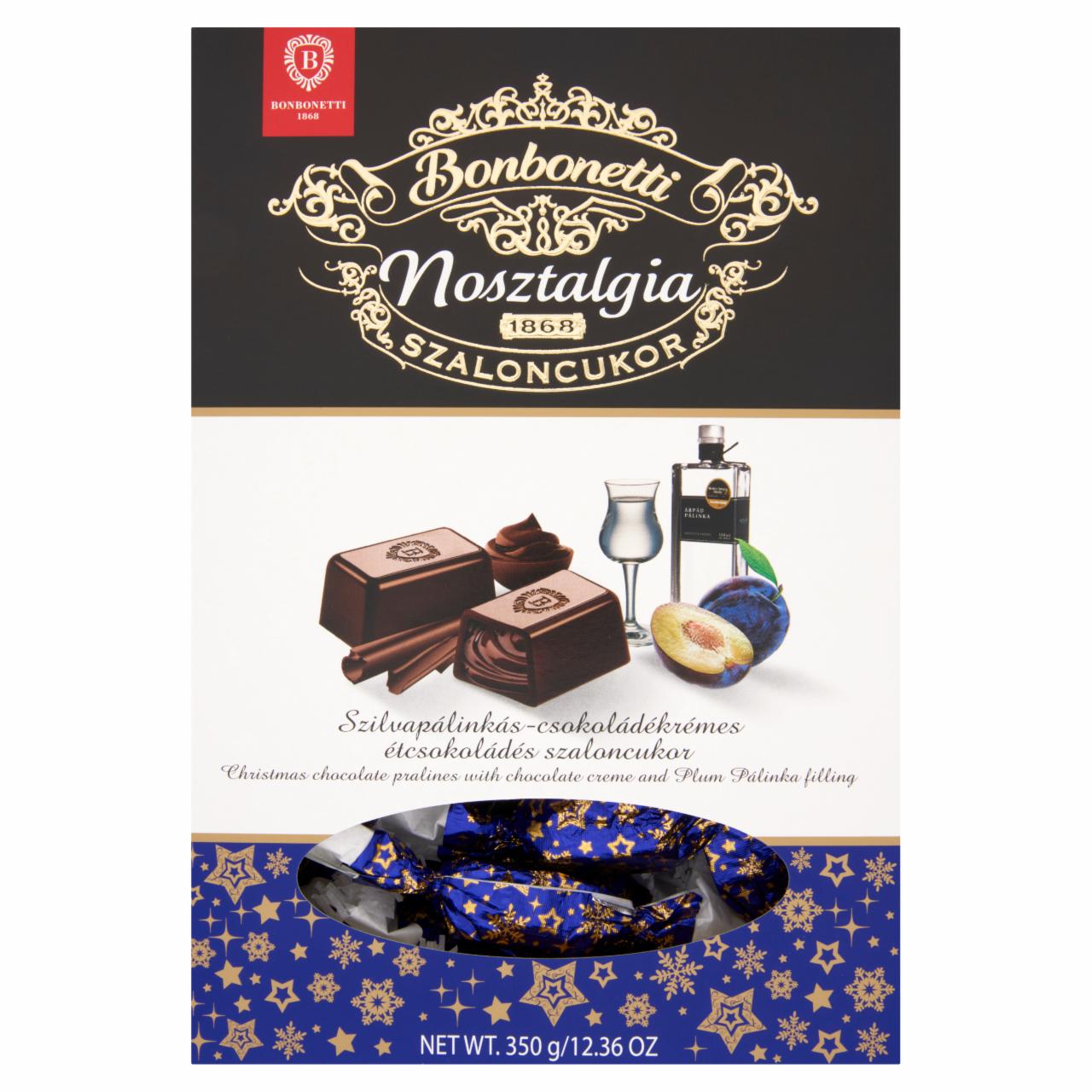 Photo - Bonbonetti Nosztalgia Christmas Chocolate Praline Filled with Chocolate Cream and Plum Palinka 350 g