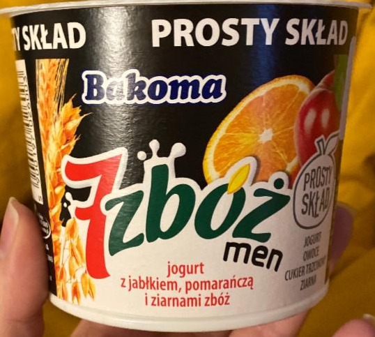 Photo - Bakoma 7 zbóż men Yoghurt with Apple Orange and Cereal 300 g
