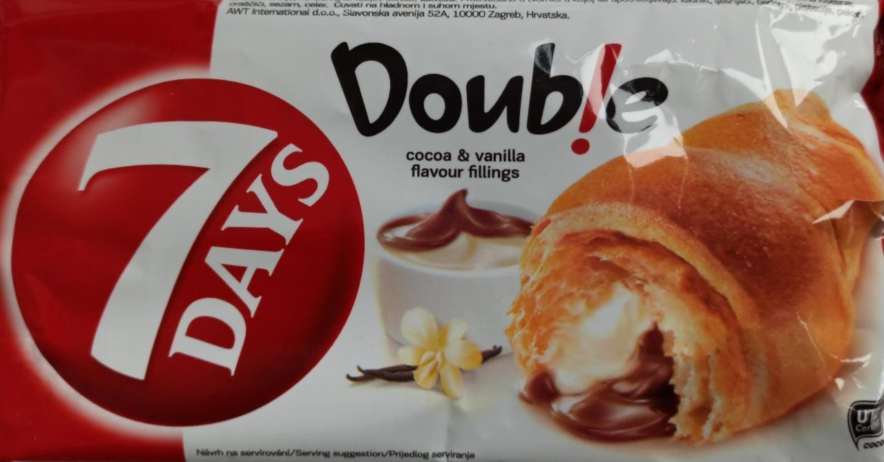 Photo - 7DAYS Double Max Croissant with Cocoa and Vanilla Flavour Fillings 80 g