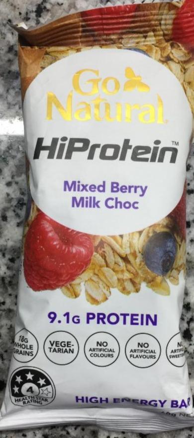 Photo - HiProtein Mixed Berry Milk Choc Go Natural