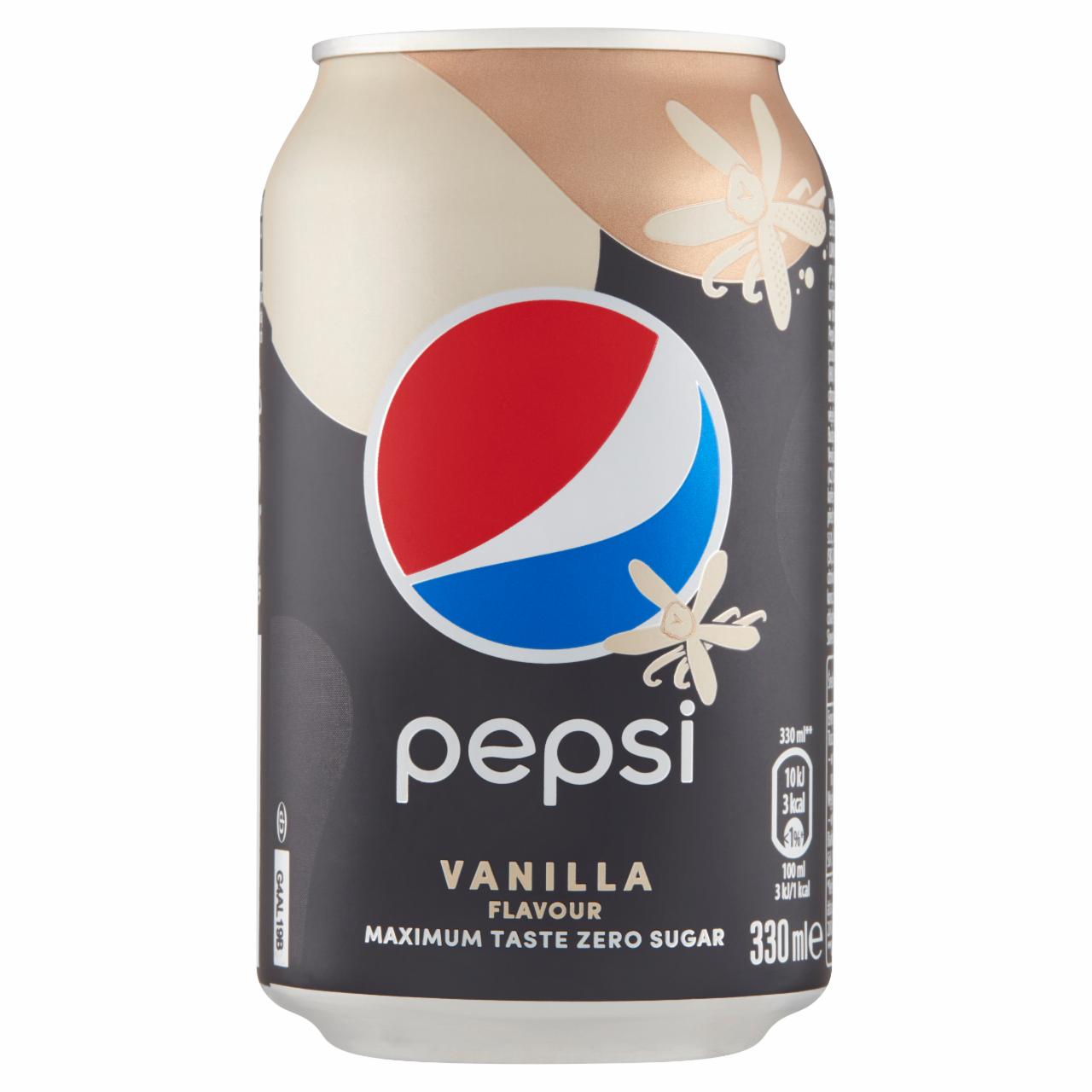 Photo - Pepsi Vanilla Flavour Cola with Zero Sugar 330 ml