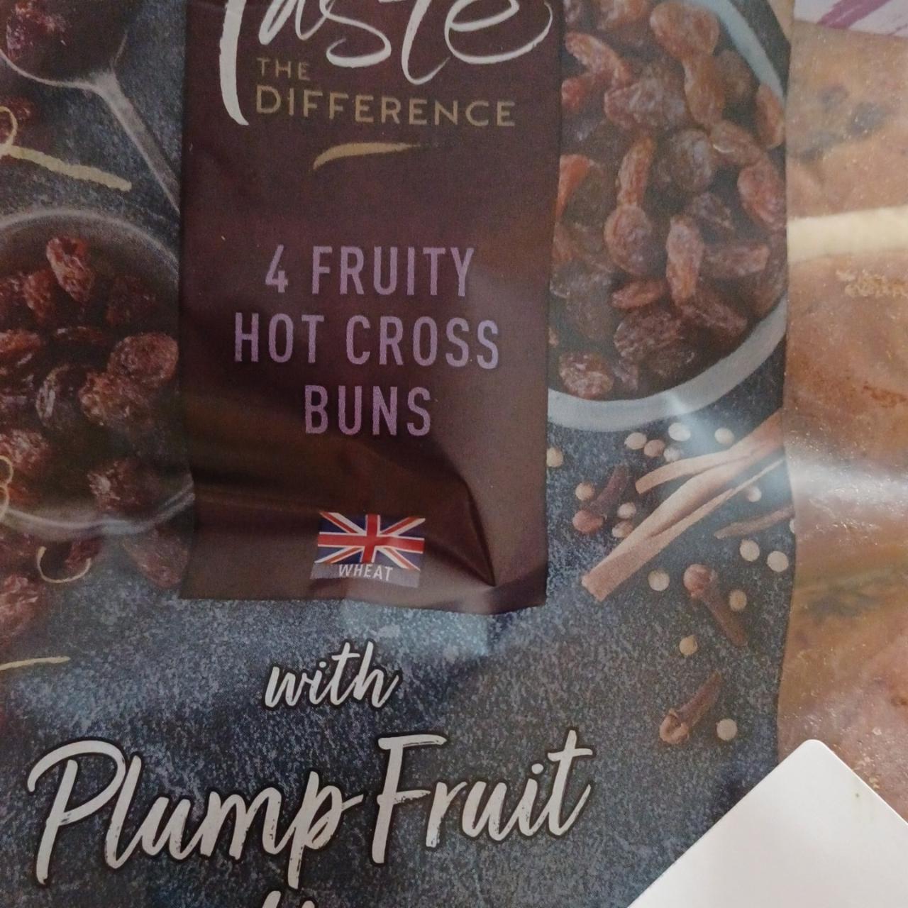 Photo - 4 Fruity Hot Cross Buns, with Plump Fruit Taste the Difference