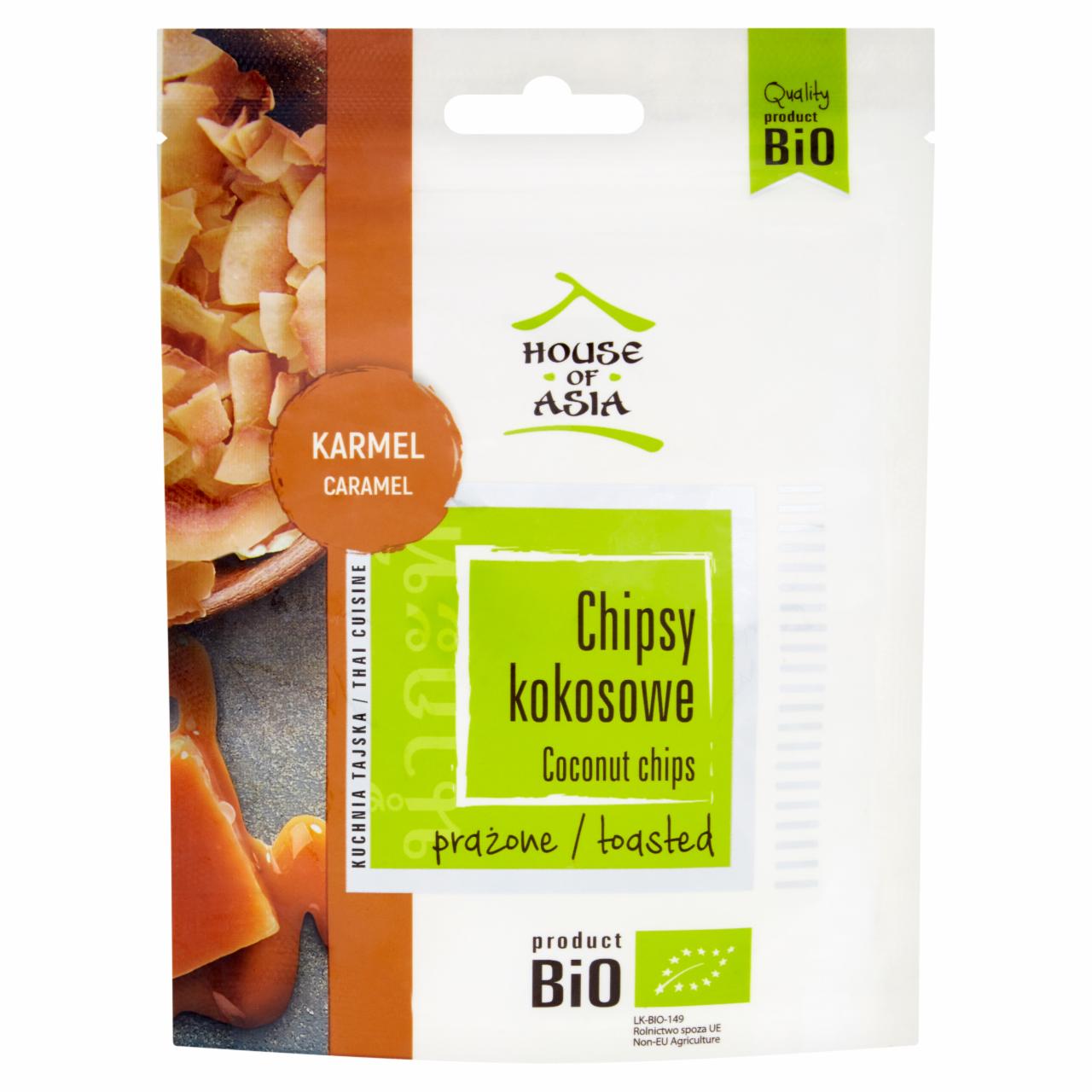 Photo - House of Asia Caramel Toasted Bio Coconut Chips 40 g