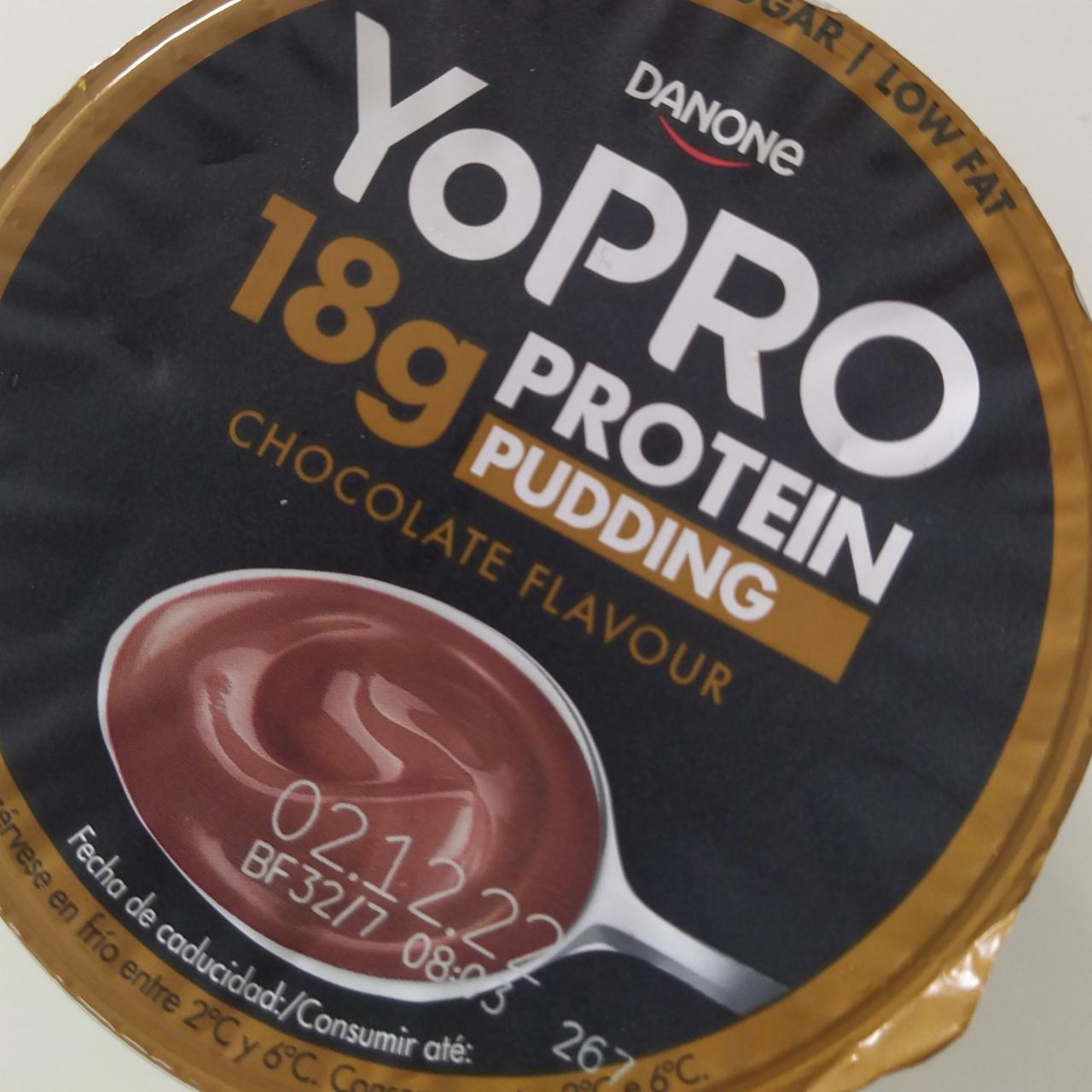 Photo - Yopro 18g protein pudding chocolate Danone
