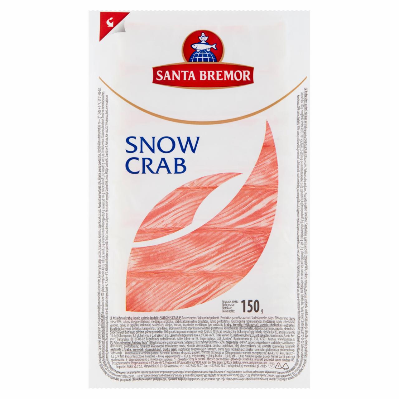 Photo - Santa Bremor Snow Crab Surimi Sticks 150 g