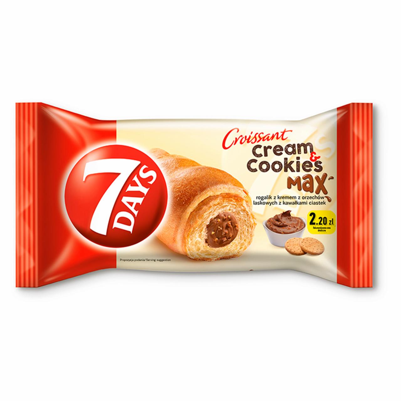Photo - 7 Days Cream & Cookies Max Hanzelnut Cream with Pieces of Digestive Cookies Croissant 80 g