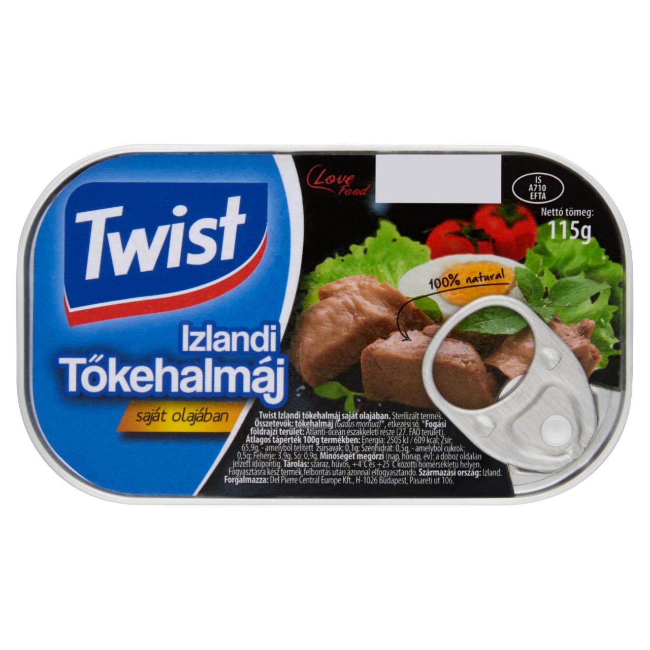 Photo - Twist Icelandic Cod Liver in its Own Oil 115 g