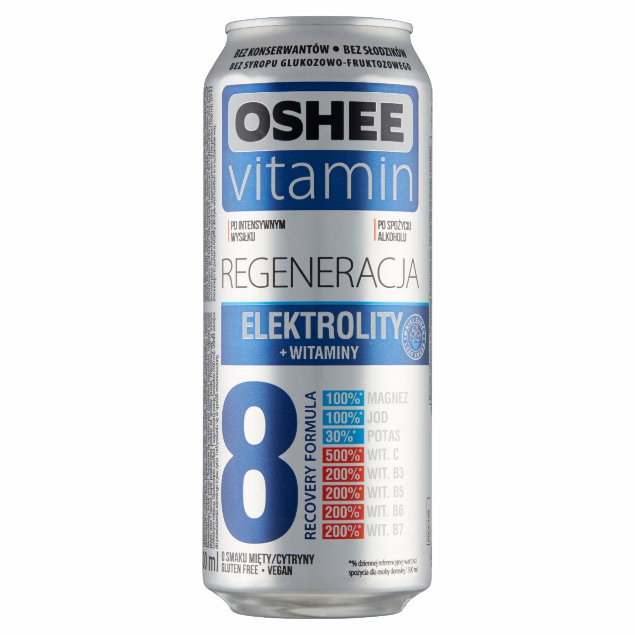 Photo - Oshee Vitamin Recovery Mint-Lemon Flavour Sparkling Drink 500 ml